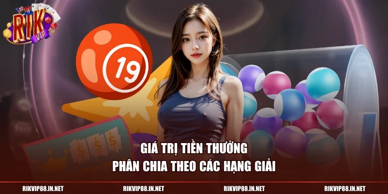 Giá trị tiền thưởng phân chia theo các hạng giải